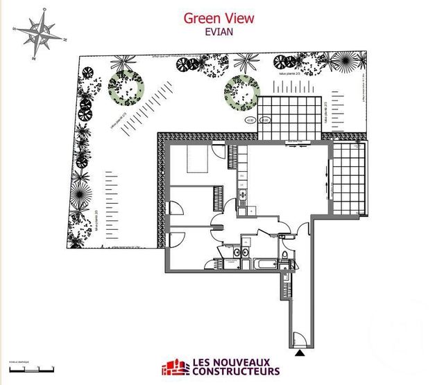 Appartement F4 à vendre - 4 pièces - 92.46 m2 - EVIAN LES BAINS - 74 - RHONE-ALPES - Century 21 Chablais - Léman