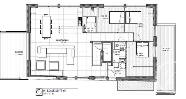 Appartement F4 à vendre - 4 pièces - 132.0 m2 - NEUVECELLE - 74 - RHONE-ALPES - Century 21 Chablais - Léman