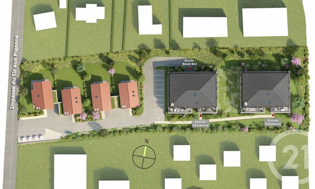 Appartement T4 à vendre - 3 pièces - 57.06 m2 - EVIAN LES BAINS - 74 - RHONE-ALPES - Century 21 Chablais - Léman