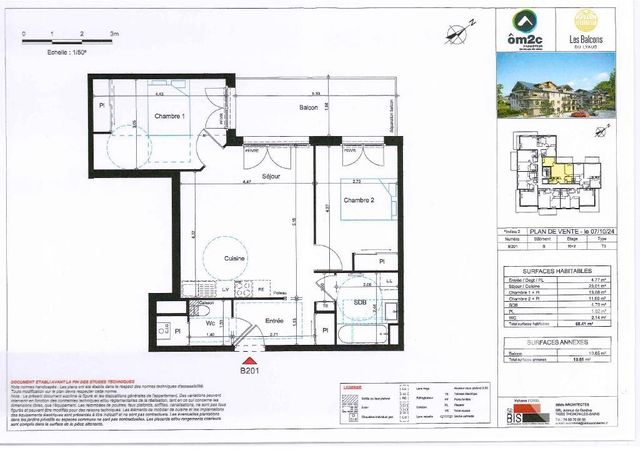 Appartement F3 à louer - 3 pièces - 60.41 m2 - LYAUD - 74 - RHONE-ALPES - Century 21 Chablais - Léman